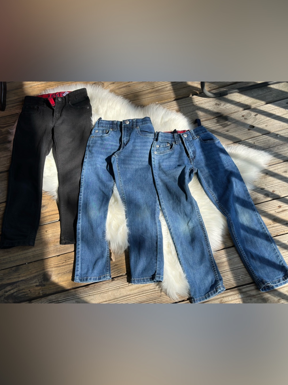 Levi's Kids Jeans - Black and Medium Blue Denim Trio